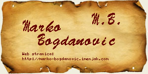 Marko Bogdanović vizit kartica